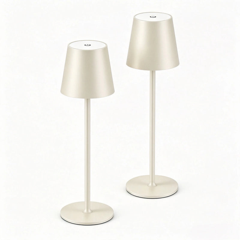 Lampes de table sans fil rechargeables – lot de 2 lampes beiges