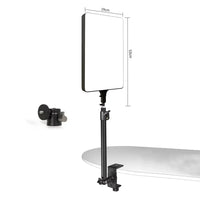 Panneau LED vidéo bicolore 90 W – version avec support de table à pince de 69 cm et rotule