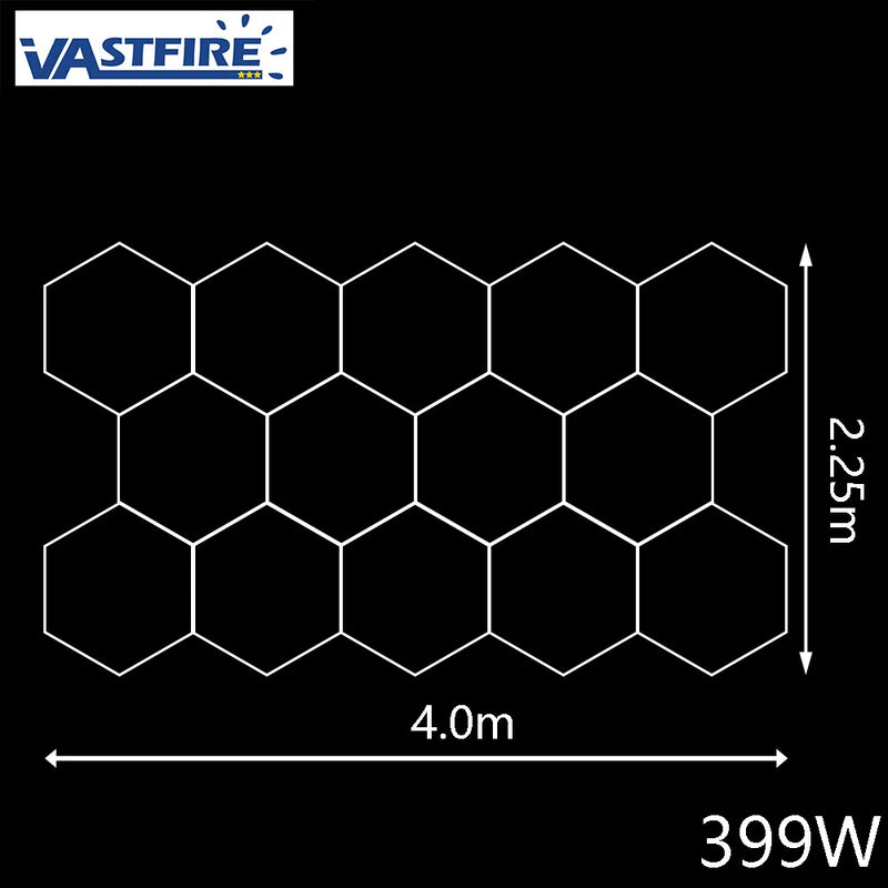 Plafonnier LED hexagonal – vue 28
