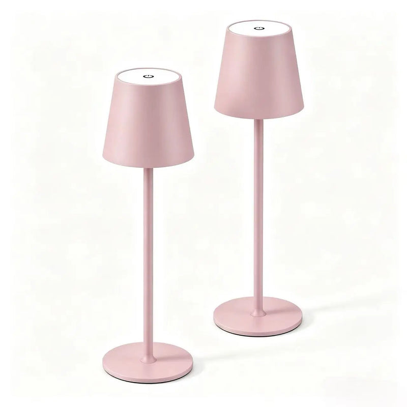 Lampes de table sans fil rechargeables – lot de 2 lampes roses