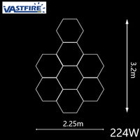 Plafonnier LED hexagonal – vue 22
