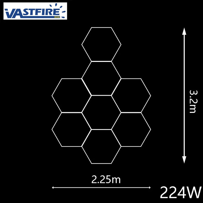 Plafonnier LED hexagonal – vue 22