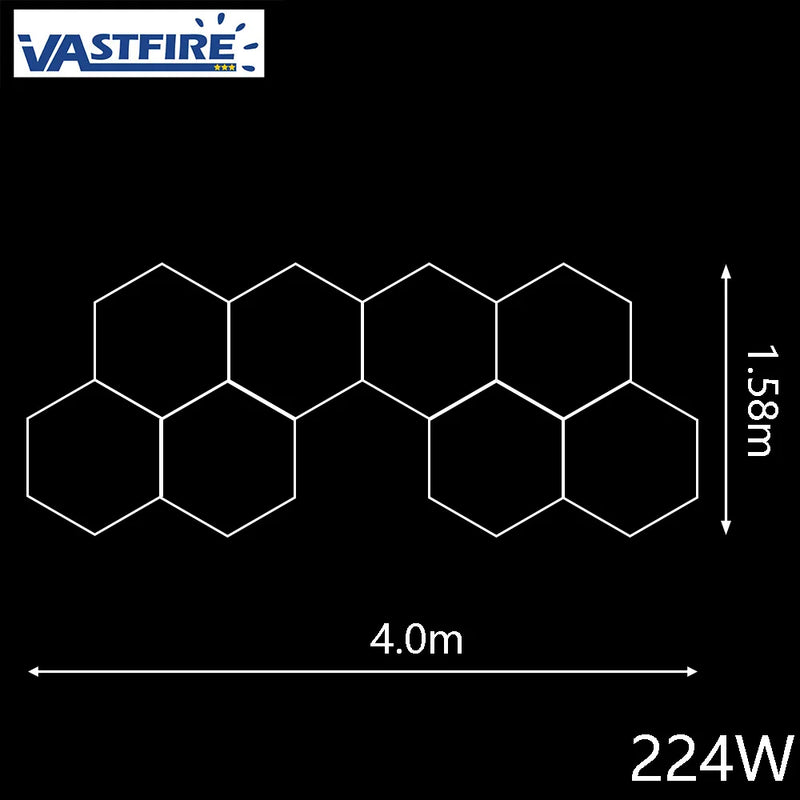 Plafonnier LED hexagonal – vue 27