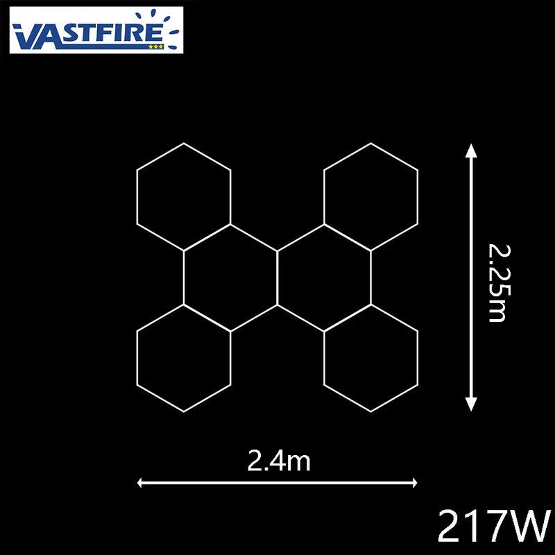 Plafonnier LED hexagonal – vue 17