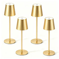 Lampes de table sans fil rechargeables – lot de 4 lampes dorées