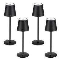Lampes de table sans fil rechargeables – lot de 4 lampes noires