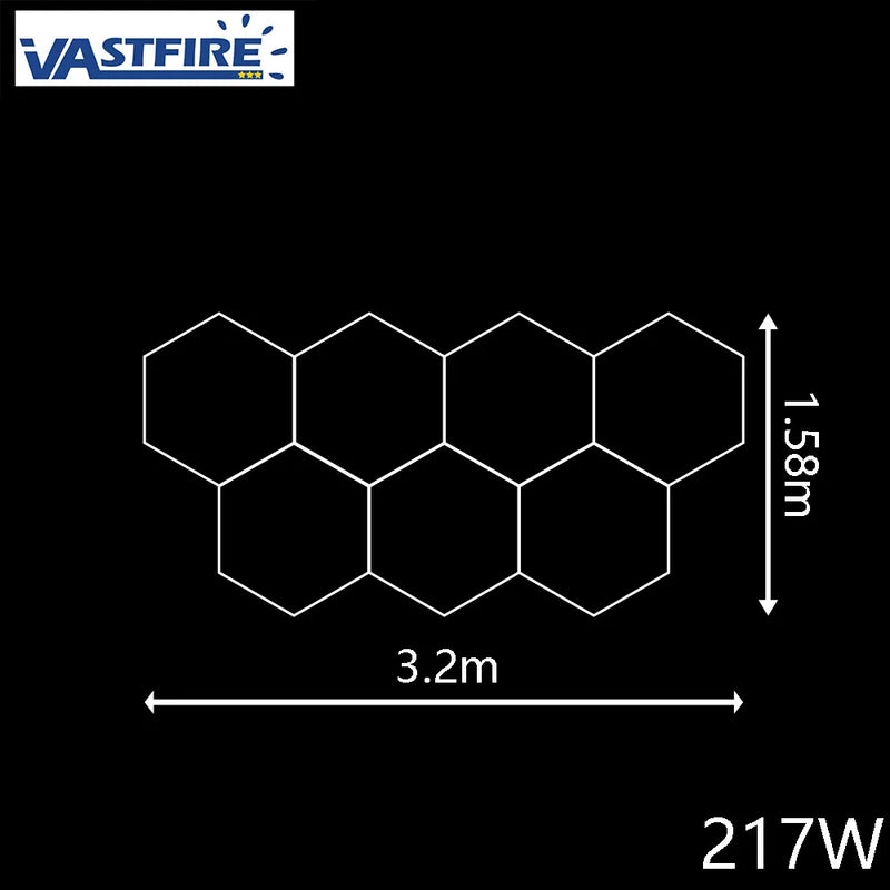 Plafonnier LED hexagonal – vue 19