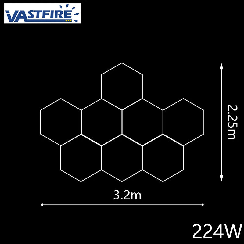 Plafonnier LED hexagonal – vue 24