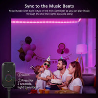 Ruban LED RGB 5050 – mode musique avec micro intégré au mini contrôleur