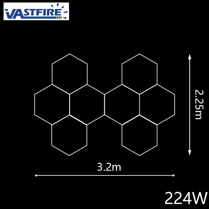 Plafonnier LED hexagonal – vue 23