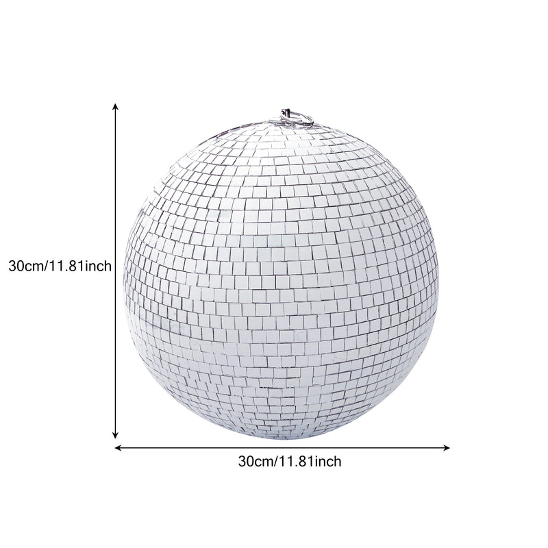 Boule à facettes en verre miroir – boule de 30 cm avec ses dimensions
