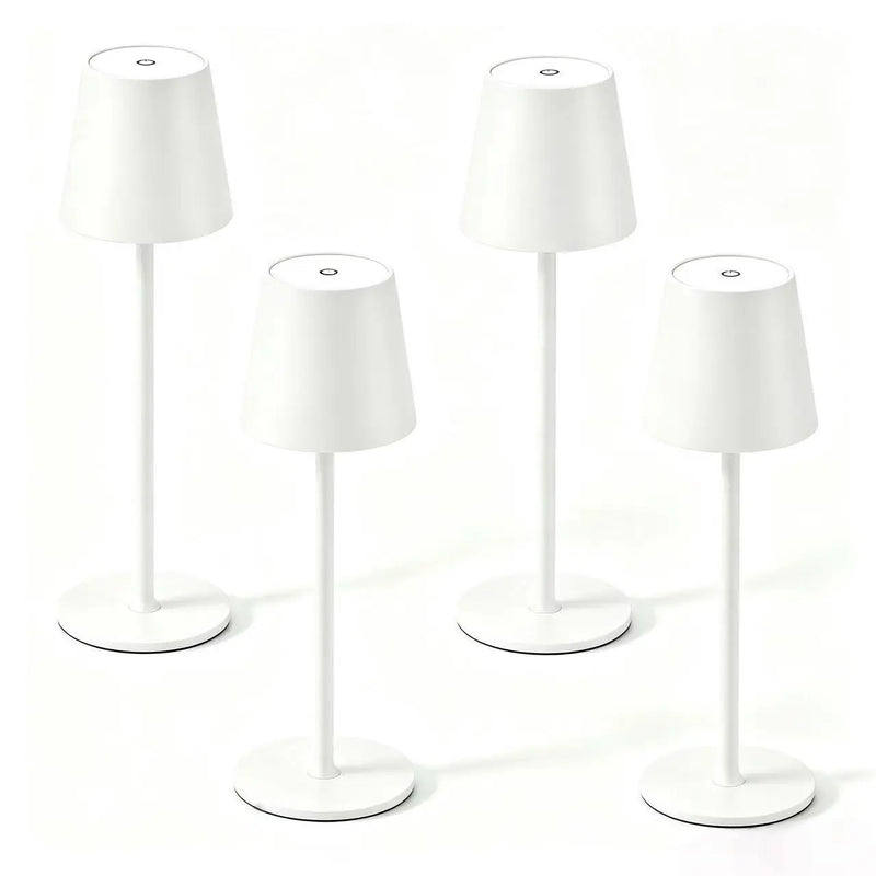 Lampes de table sans fil rechargeables – lot de 4 lampes blanches