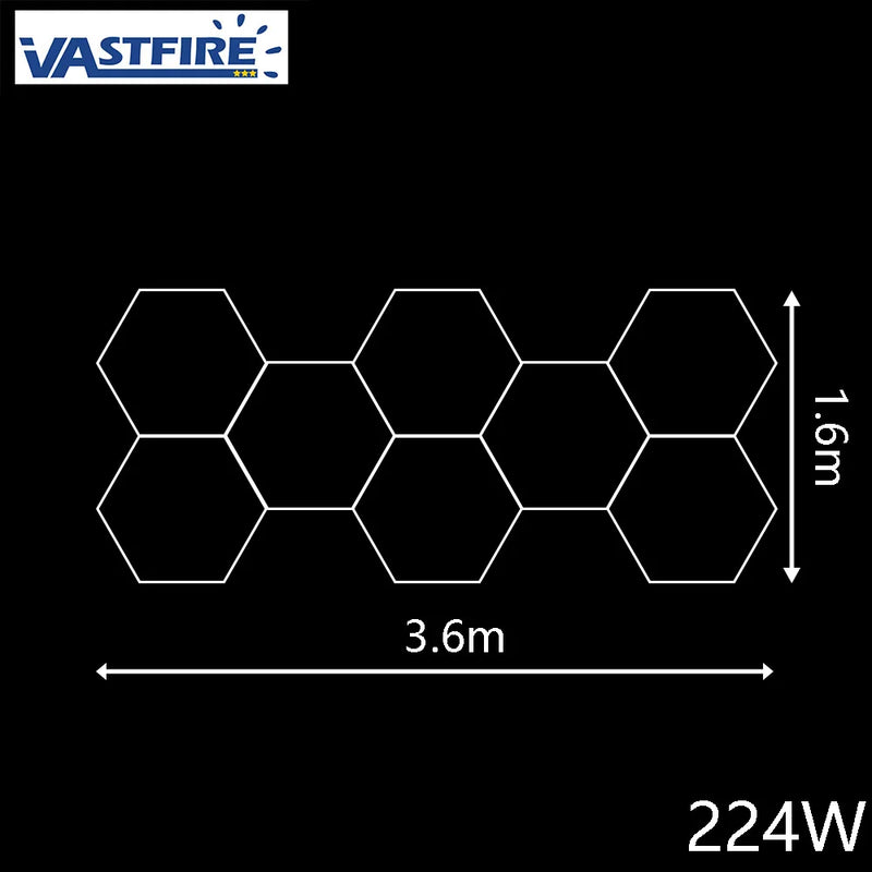 Plafonnier LED hexagonal – vue 25