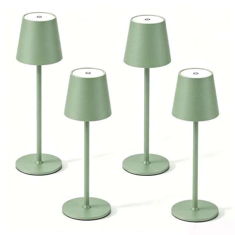 Lampes de table sans fil rechargeables – lot de 4 lampes vertes