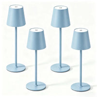 Lampes de table sans fil rechargeables – lot de 4 lampes bleues