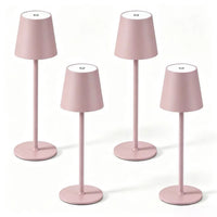 Lampes de table sans fil rechargeables – lot de 4 lampes roses