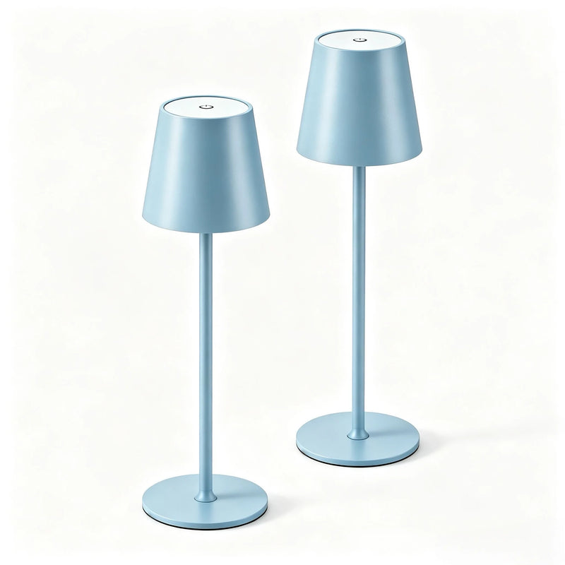 Lampes de table sans fil rechargeables – lot de 2 lampes bleues
