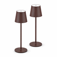 Lampes de table sans fil rechargeables – lot de 2 lampes marron