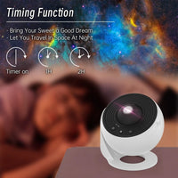Projecteur ciel étoilé galaxie 12 scènes, rotation 360° et minuterie