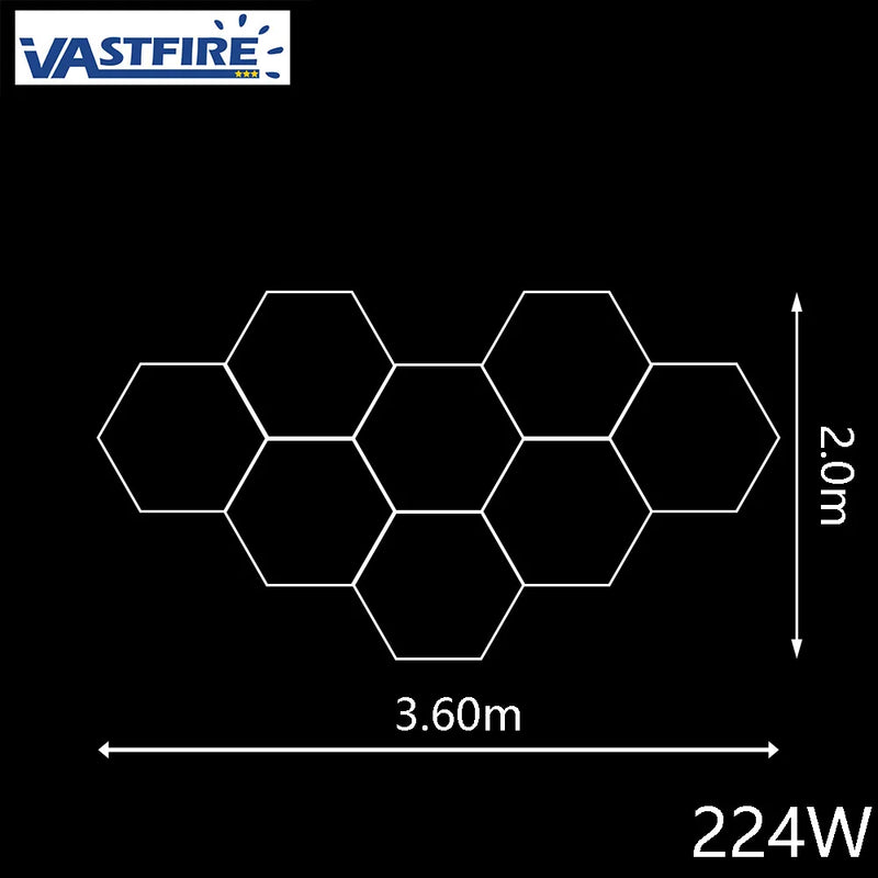 Plafonnier LED hexagonal – vue 26