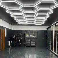 Plafonnier LED hexagonal modulable de 1 à 14 hexagones, barres de 44 cm