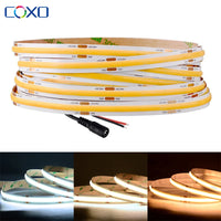Ruban LED COB 5 m – bande de 5 m avec câble de raccordement et trois blancs