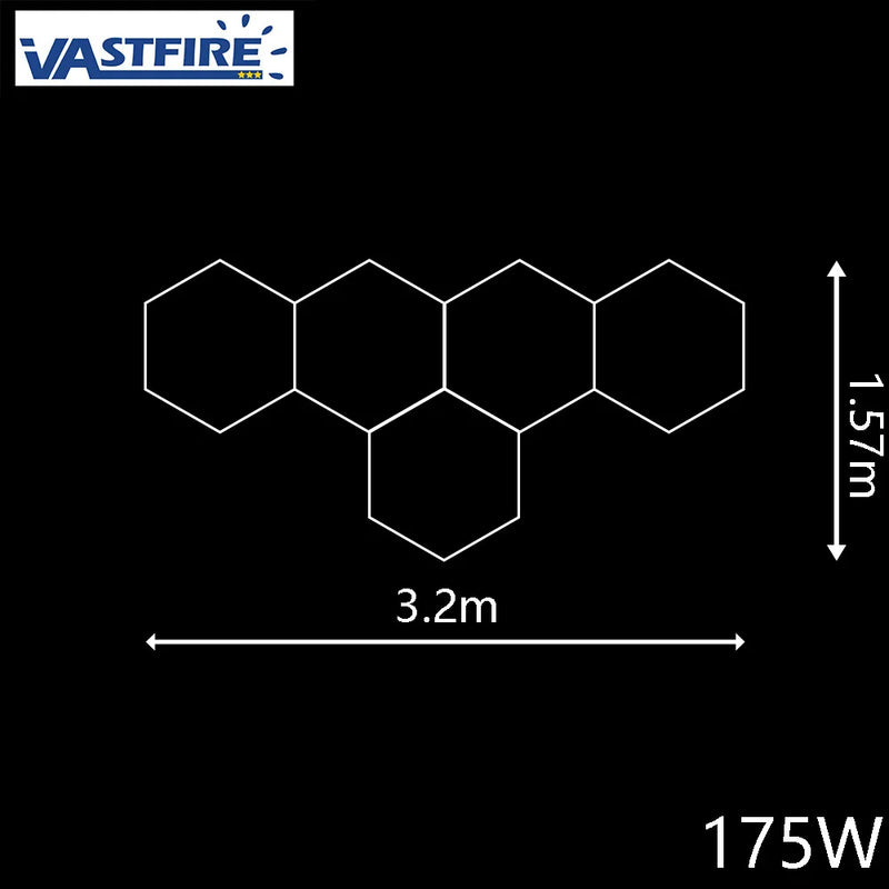 Plafonnier LED hexagonal – vue 13