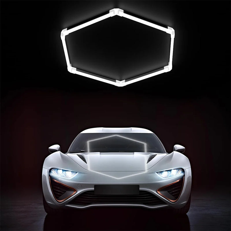Plafonnier LED hexagonal – configuration d'un hexagone