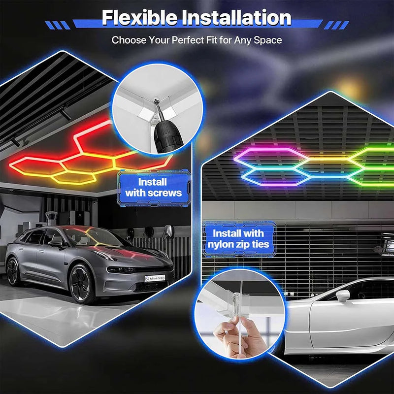 Barres LED hexagonales RGB – vue 16
