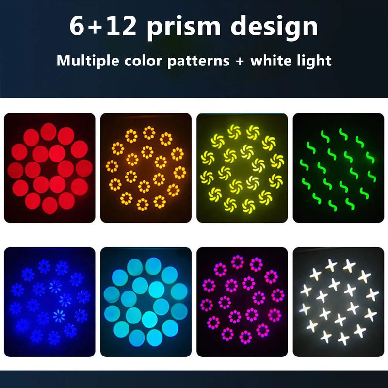 Lot de 4 lyres LED 150 W – motifs de gobos et prisme 6 + 12