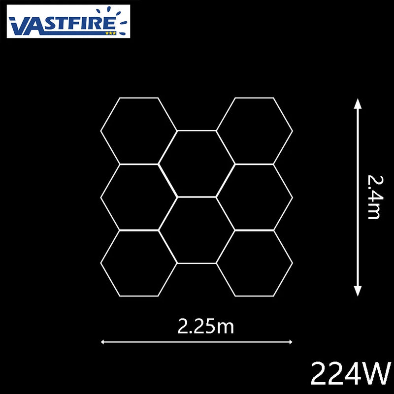 Plafonnier LED hexagonal – vue 21