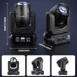 Lot de 4 lyres LED 150 W, prisme 6 + 12, DMX512, mode sonore
