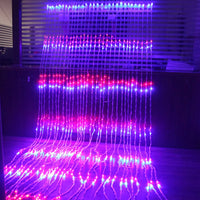Rideau lumineux cascade LED 220 V, 4 couleurs, 3 x 3 m ou 3 x 2 m