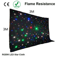 Rideau ciel étoilé LED sur velours noir avec contrôleur DMX, de 2 x 3 m à 4 x 10 m