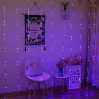 Rideau lumineux cascade LED 220 V, 4 couleurs, 3 x 3 m ou 3 x 2 m