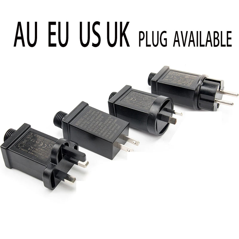 Guirlande lumineuse fil vert LED 10 à 200 m – adaptateurs disponibles : prises AU, EU, US et UK