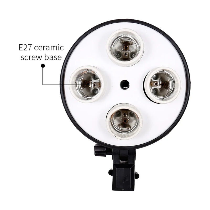 Kit softbox 50x70 cm – douille à quatre ampoules E27 à culot céramique