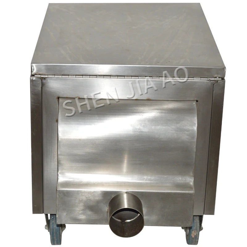 Machine à glace sèche en inox – vue arrière avec le tuyau de sortie de fumée