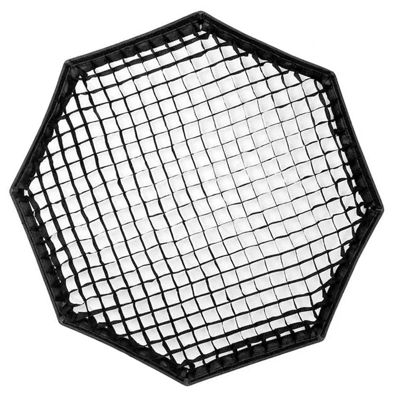 Softbox octogonale parapluie 90 cm avec grille nid d'abeille pour flash de studio