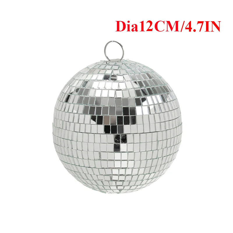 Boule à facettes disco en verre, 10 à 30 cm, sans moteur