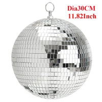 Boule à facettes disco en verre, 10 à 30 cm, sans moteur