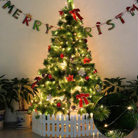Guirlande lumineuse fil vert LED 10 à 200 m – sapin de Noël décoré de la guirlande