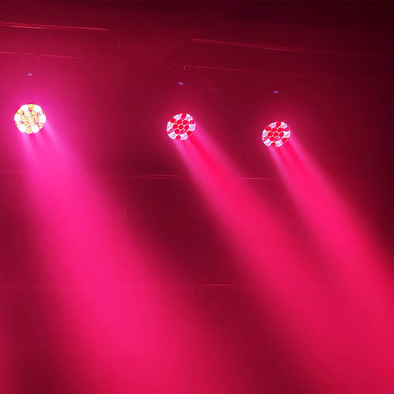 Lyre LED wash 19 x 15 W RGBW, zoom 8° à 60°, DMX 16 ou 24 canaux