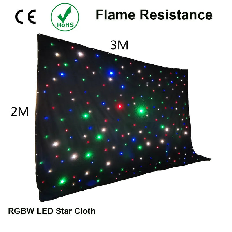 Rideau ciel étoilé LED – version RGBW multicolore, 2 x 3 m