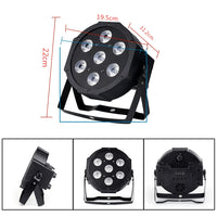 Projecteur PAR LED plat 7 LED RGBW ou RGBWA UV, lot de 4, DMX