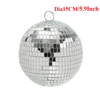 Boule à facettes disco en verre, 10 à 30 cm, sans moteur