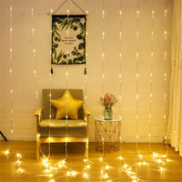 Rideau lumineux cascade LED 220 V, 4 couleurs, 3 x 3 m ou 3 x 2 m