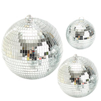 Boule à facettes disco en verre, 10 à 30 cm, sans moteur