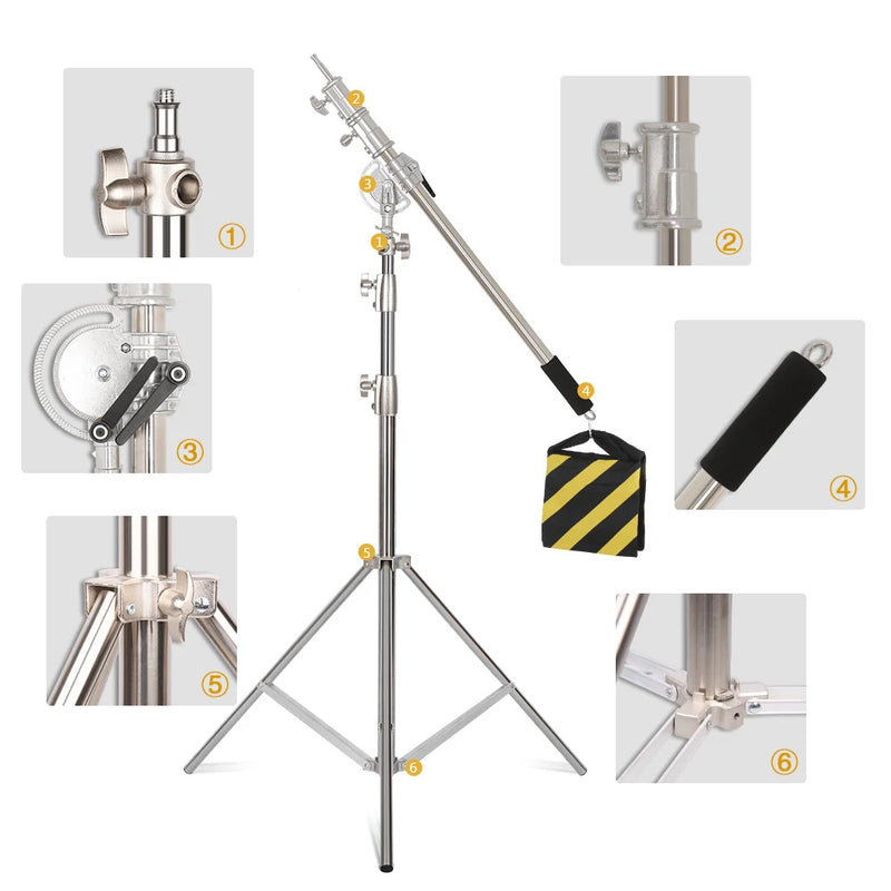 Pied de studio inox – vue 26