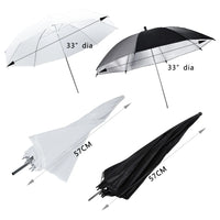 Kit studio photo – parapluies blanc et noir de 33 pouces